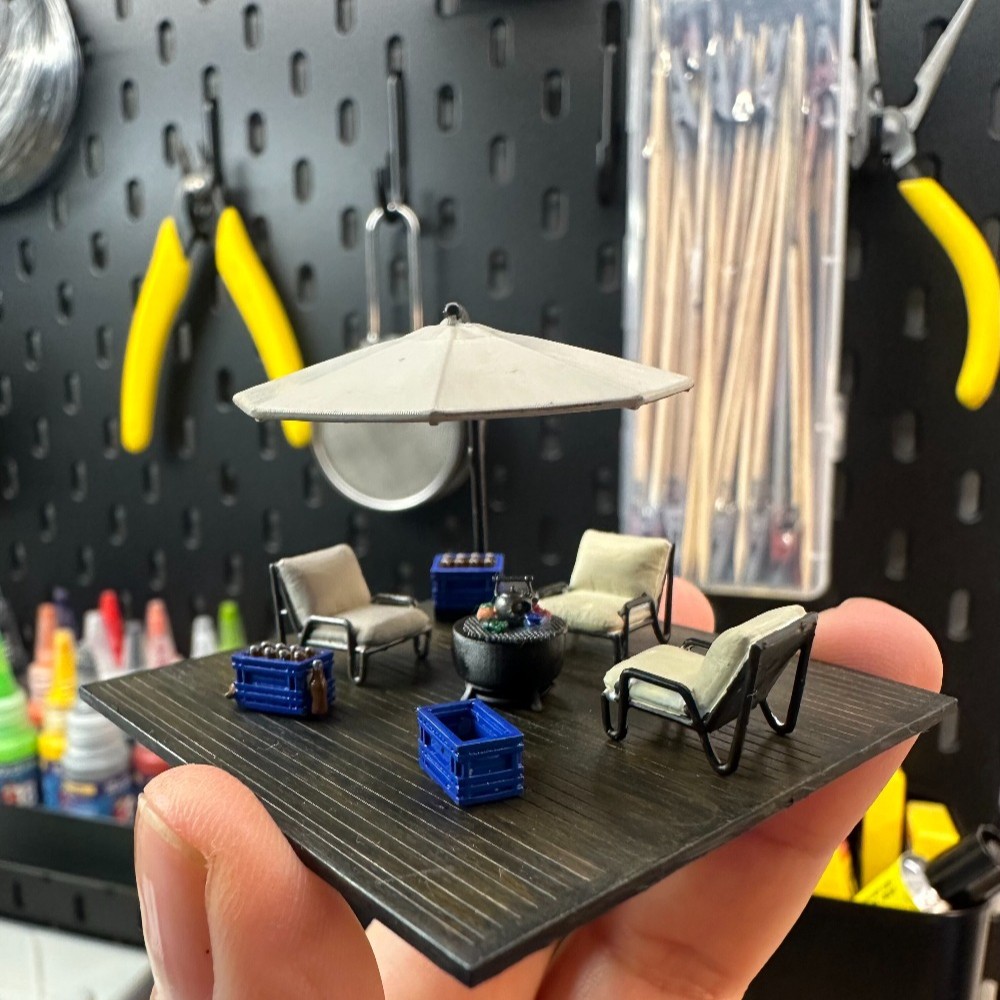 Tools Workshop For Kids - Diorama 1/64 Leisure Terrace Miniature Scene
