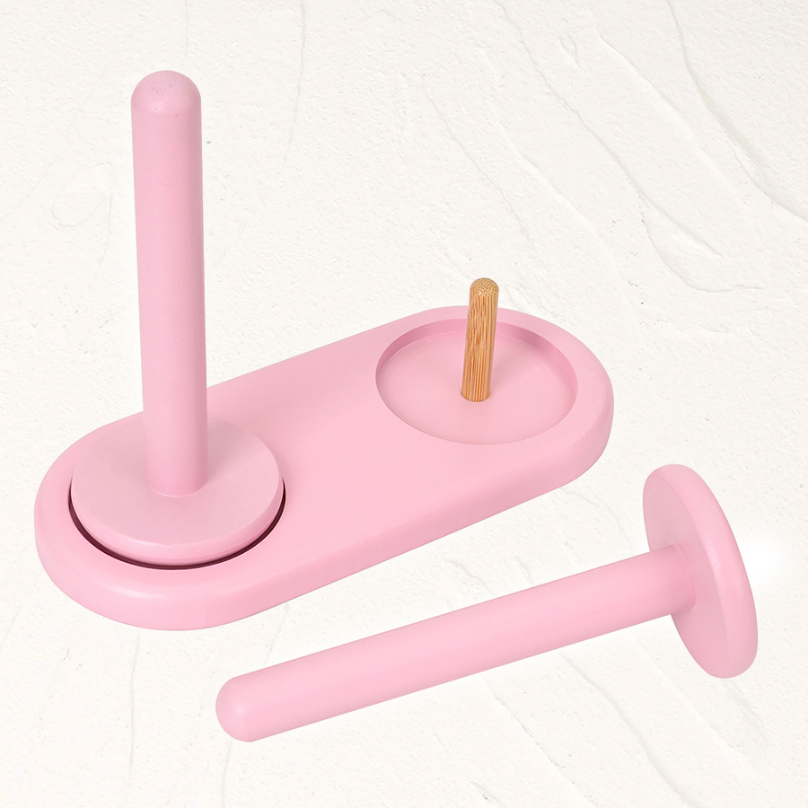 Workshop Tools Diy - 1pc Double-Axis Wooden Yarn Holder, Rotatable