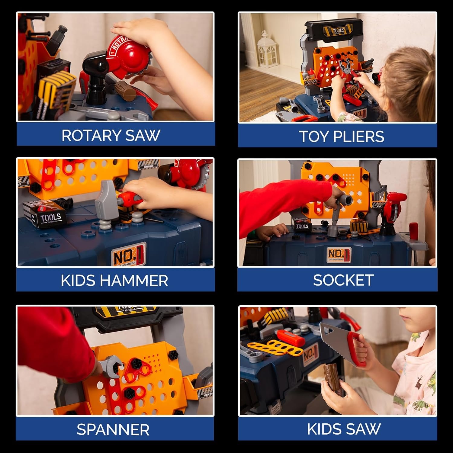 65PCS Kids Tool Bench Set Pret - огляд і ціна Tools Workshop For Kids