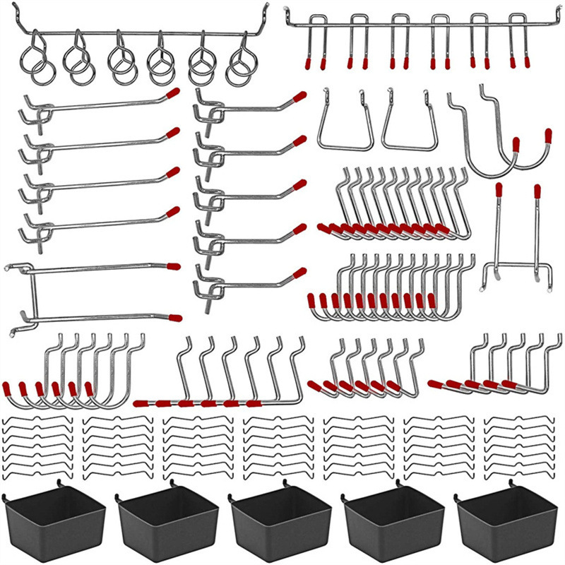 114 Pcs Pegboard Hooks Set Met - огляд і ціна Workshop Tools Organizing