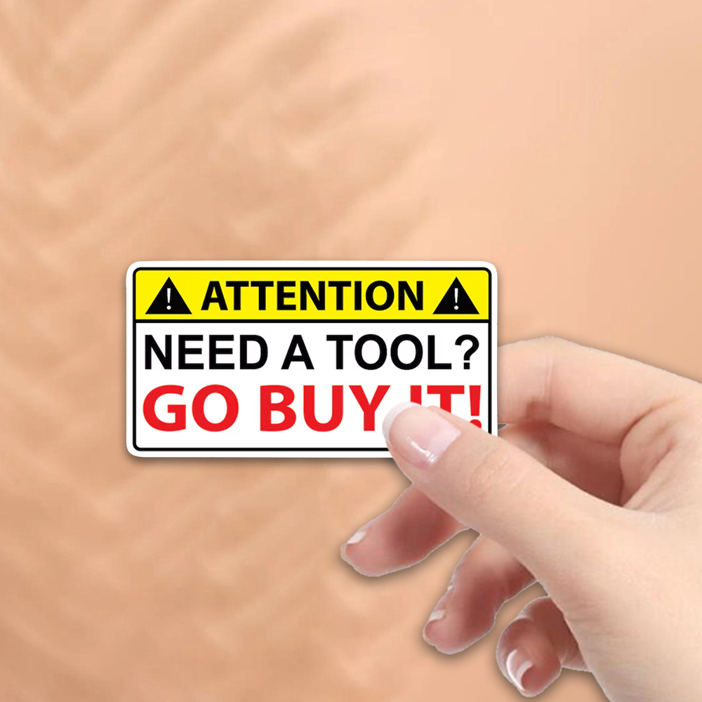 Funny Need Tools Sticker 1PC Y - огляд і ціна Workshop Tools Needed