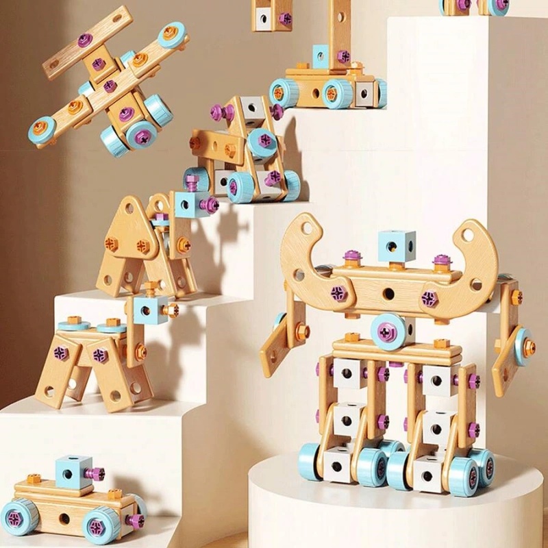 126Pcs Kids DIY Wooden Buildin - огляд і ціна Tools Workshop For Kids