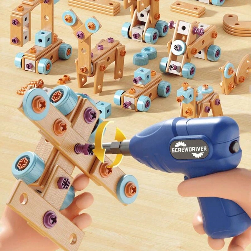 126Pcs Kids DIY Wooden Buildin - огляд і ціна Tools Workshop For Kids