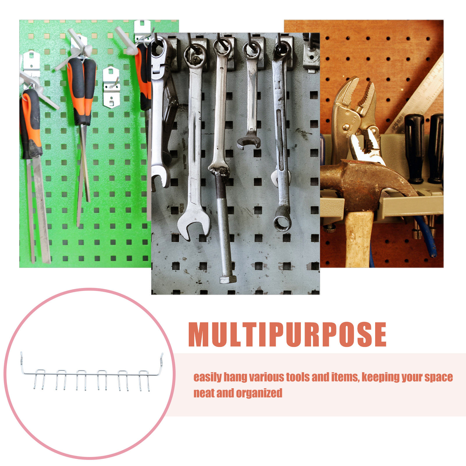 2Pcs Heavy Duty Metal Pegboard - огляд і ціна Workshop Tools Hanger